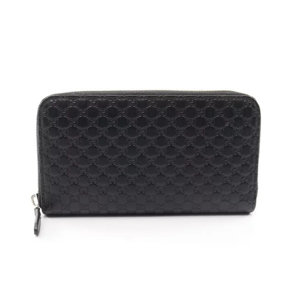 Gucci Microguccissima Round Long Wallet Leather Black